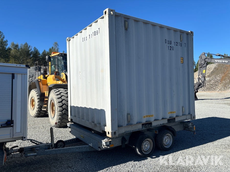 Släp Humbaur med containerfäste