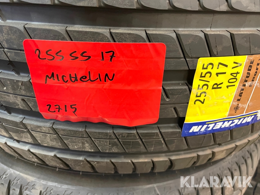 Sommardäck Michelin 255 55 R17, Sunne, Klaravik auktioner