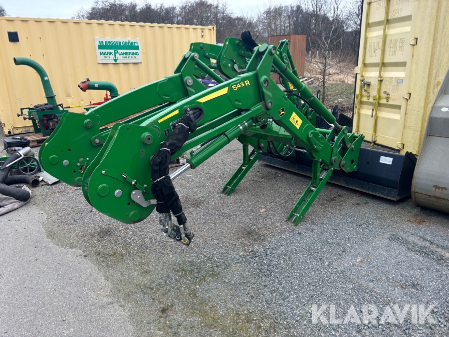 Frontlastare till traktor John Deere 543 RC med 2 redskap