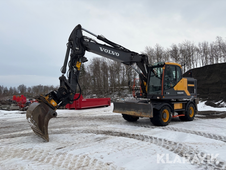 Grävmaskin Volvo EW160E med GPS