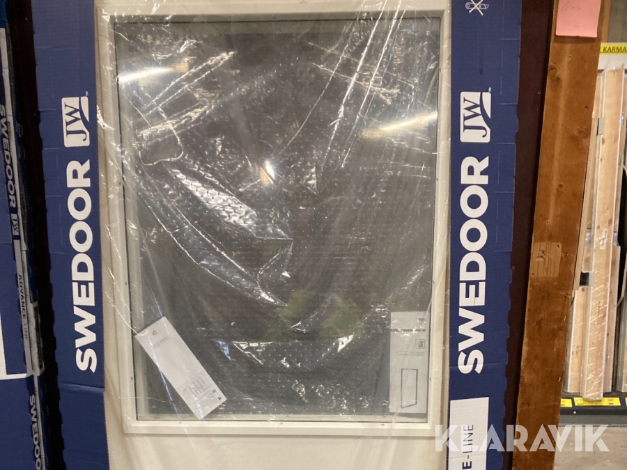 Parti med innerdörrar Swedoor Master G03 Vit OKL 09x21 höger, glasad