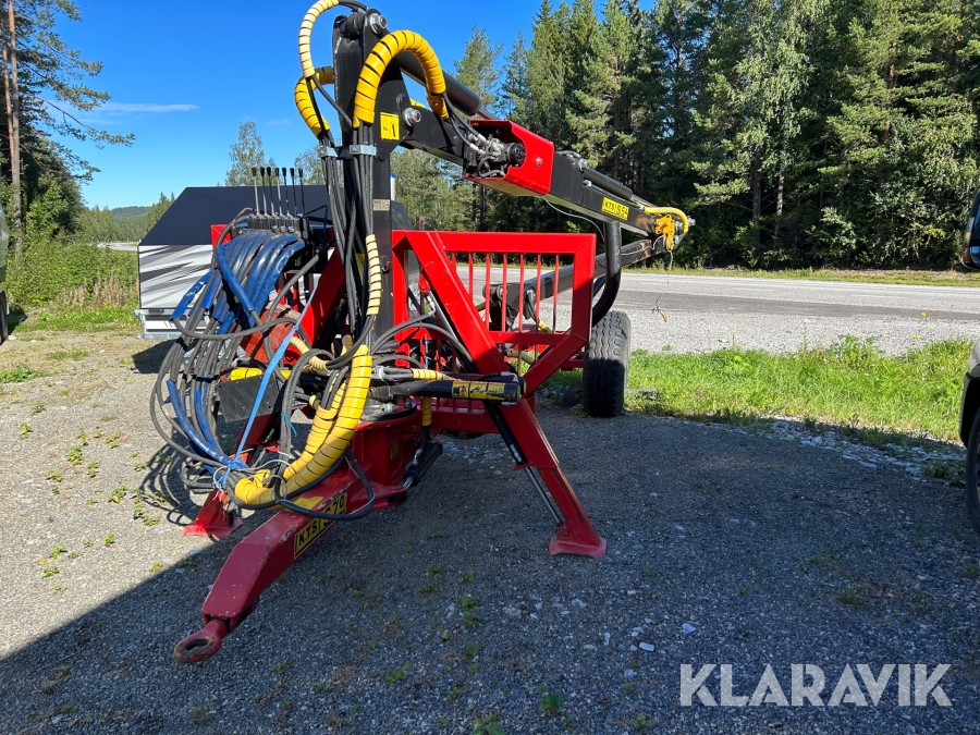 Huggarvagn KTS S7000 med kran och grip.