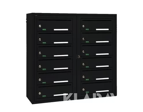 Postboxar Svenskboxen 2x6 -2st RAL 9017