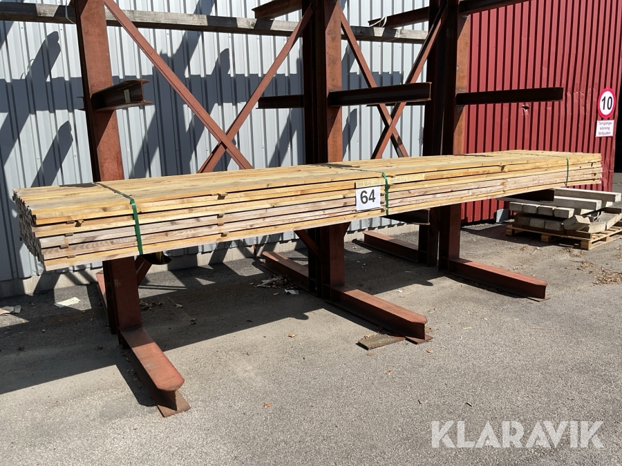 Furu Ytterpanelbräda O/S V 22x45 Impregnerad NTR-AB Grön 4,8 m