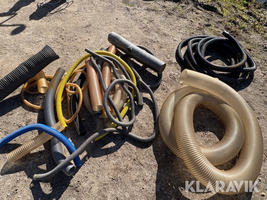 Diverse sug- och ventilationsslang