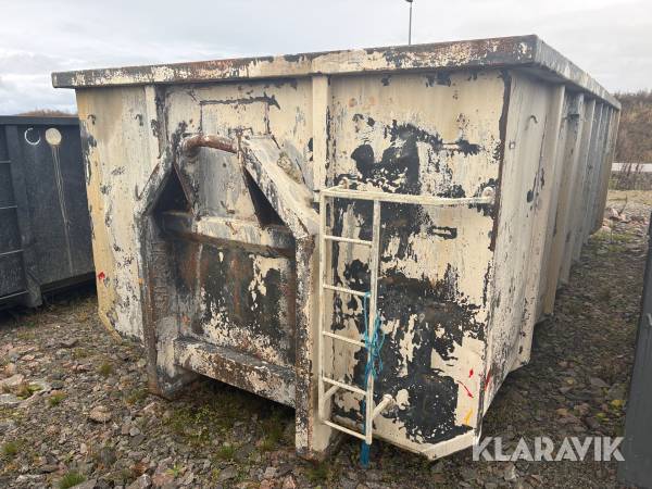 Container för vattenhantering på lastväxlarram Flakab 22 m3