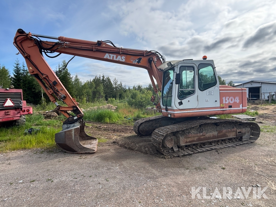 Grävmaskin Atlas 1504LC med tiltrotator och skopor