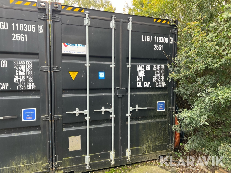 Container med VVS och ventdetaljer 20 fot HC