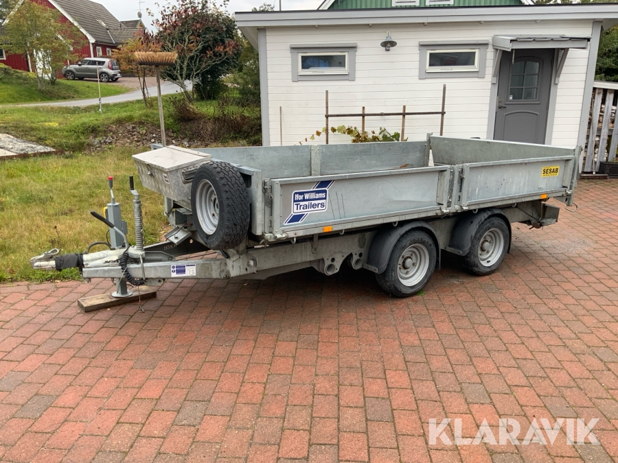 Tippsläp  Ifor Williams TT3621 3500 med maskinramper