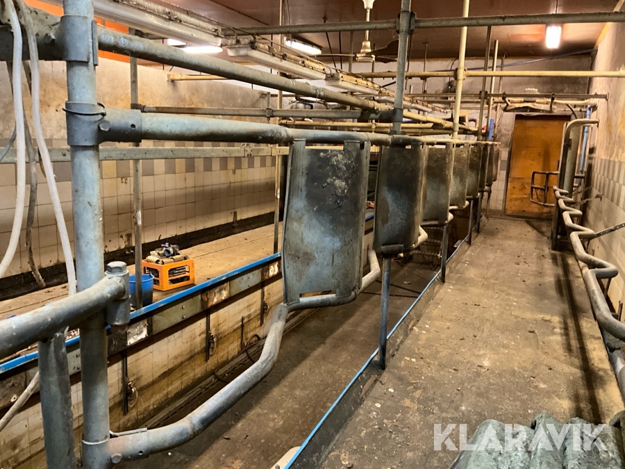 Inredning mjölkgrop Delaval fiskben 2x8