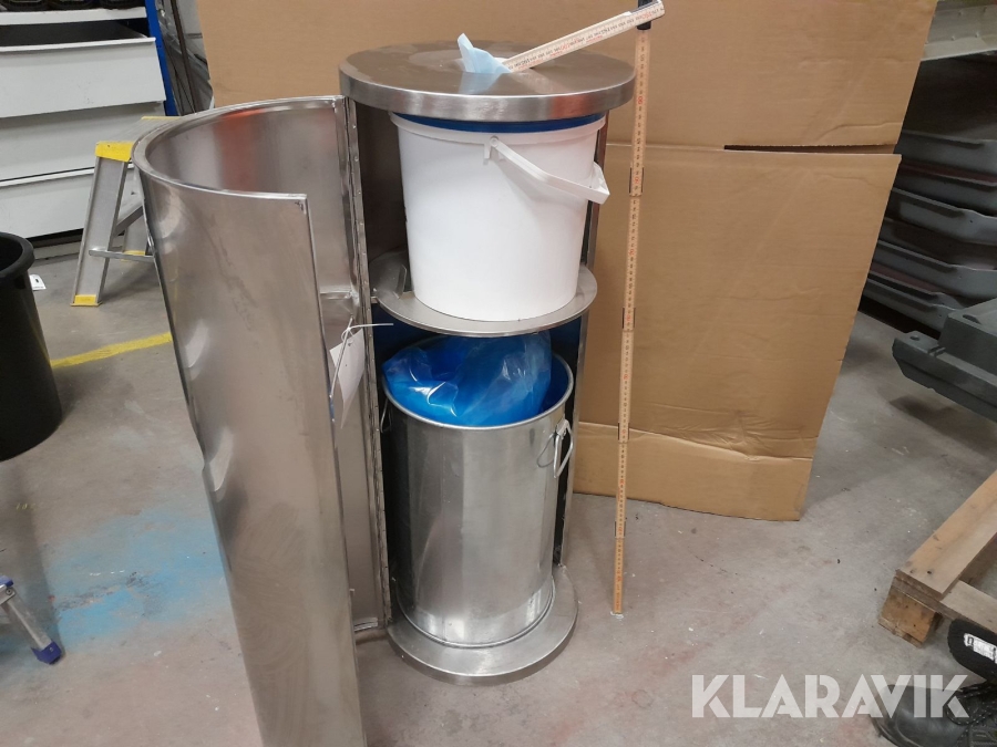 Station för papper & papperskorg Rostfria 6st