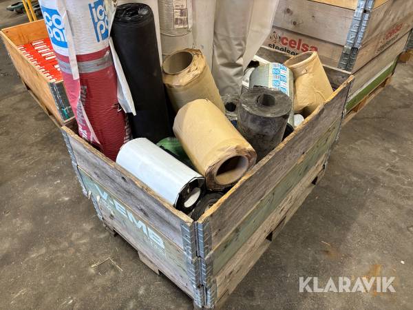 Diverse underlagsduk, butylband och skyddsfolie