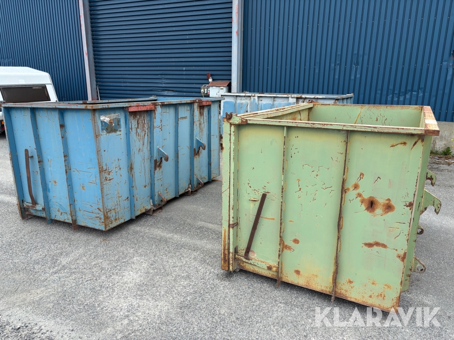 Tippcontainrar med Stora BM-fäste 3st