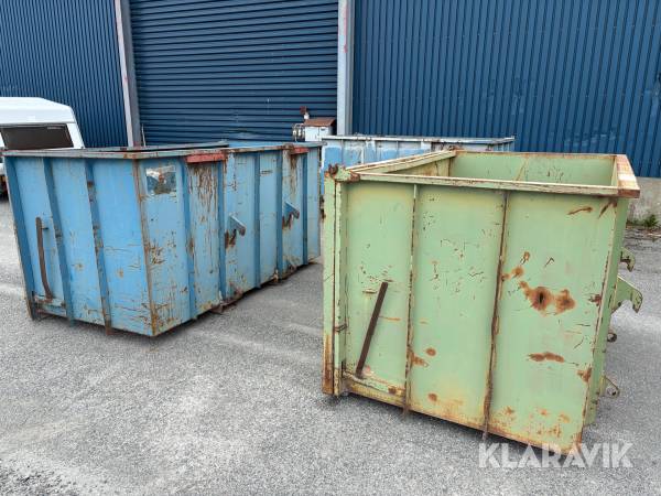 Tippcontainrar med Stora BM-fäste 3st