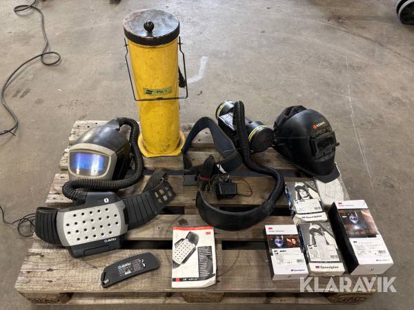 Svetshjälm med friskluftsaggregat 2st