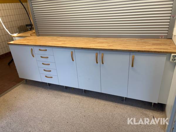 Köksbänkar med skåp & lådor 3st