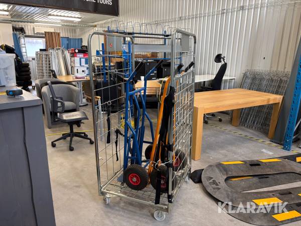 Rullvagn samt 2st säckkärror Aj Produkter