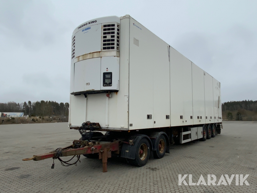 Bussbygg frystrailer dubbla förångare med dolly