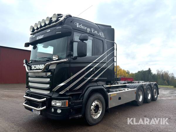 Lastväxlare/Krokbil Scania R490 med plogutrustning