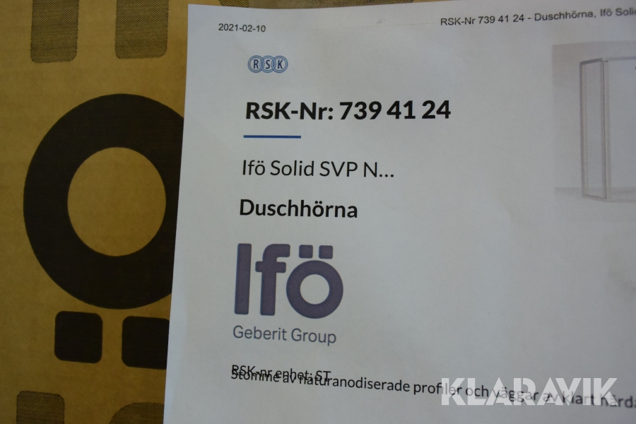 Duschhörna Ifö Solid Svp-N 