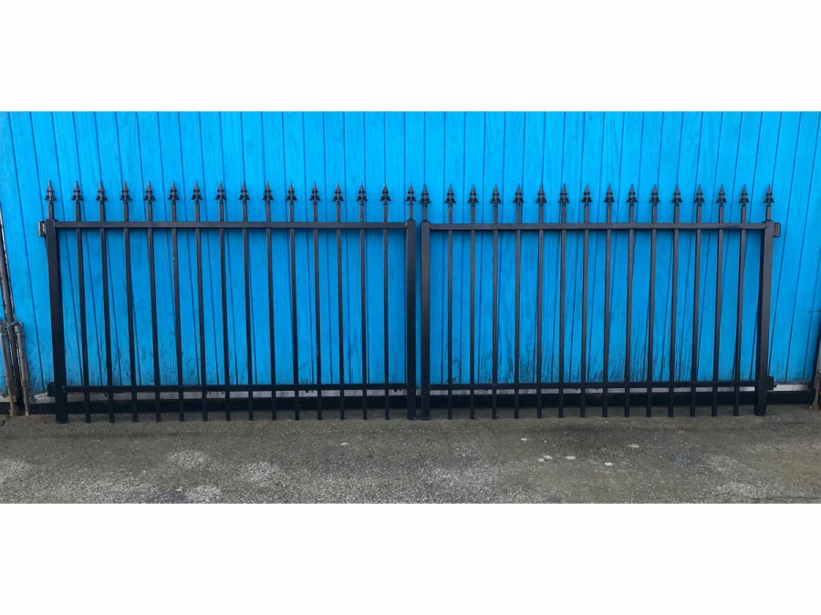 Grind (dubbelgrind) svart smide 1200x4000 komplett Hedvigsdals Maskin AB