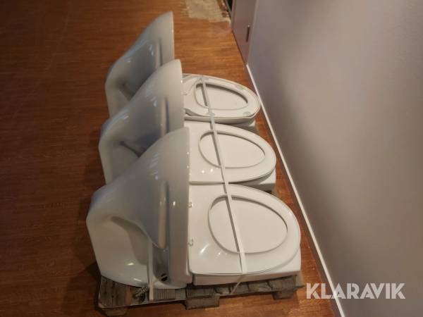 Vägghängd toalett Ifö 3st