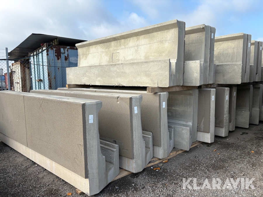 L-stöd  med kabelränna 19st