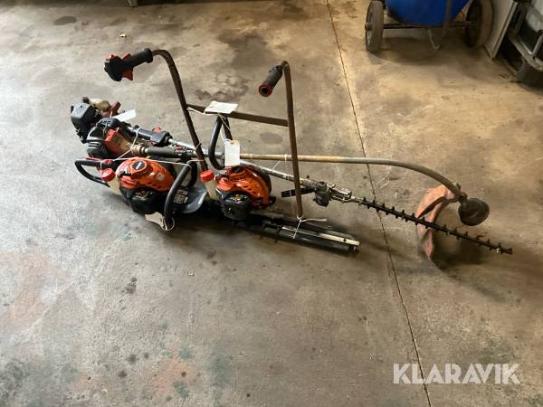 Häcksaxar och en grästrimmer