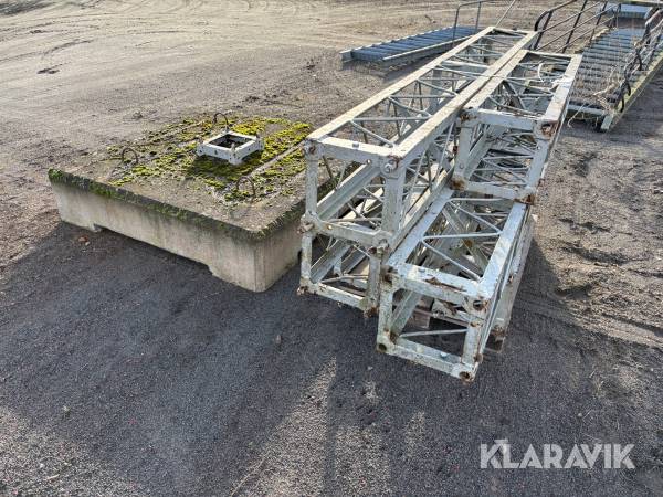 Fackverksmast med fundament