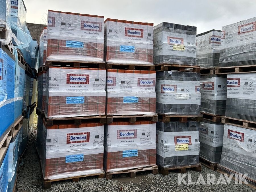 Takpannor Benders Palema Condor Tegelröd 4 pallar
