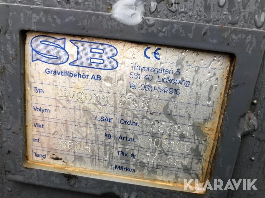 Bandgrävare Liugong 915E