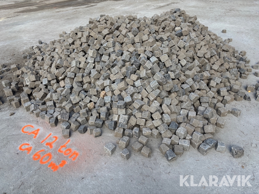 Smågatsten 8/11 Mix Svart/Grå - Totalt cirka 60m2 / 12 ton