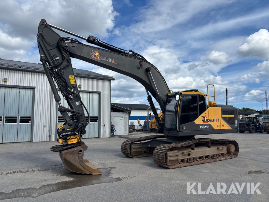 Grävmaskin Volvo EC300EL med Leica grävsystem 2-3D & rototilt, dessa ingår:	Tjälkrok Götene, Tandskopa Smp HDR 1650