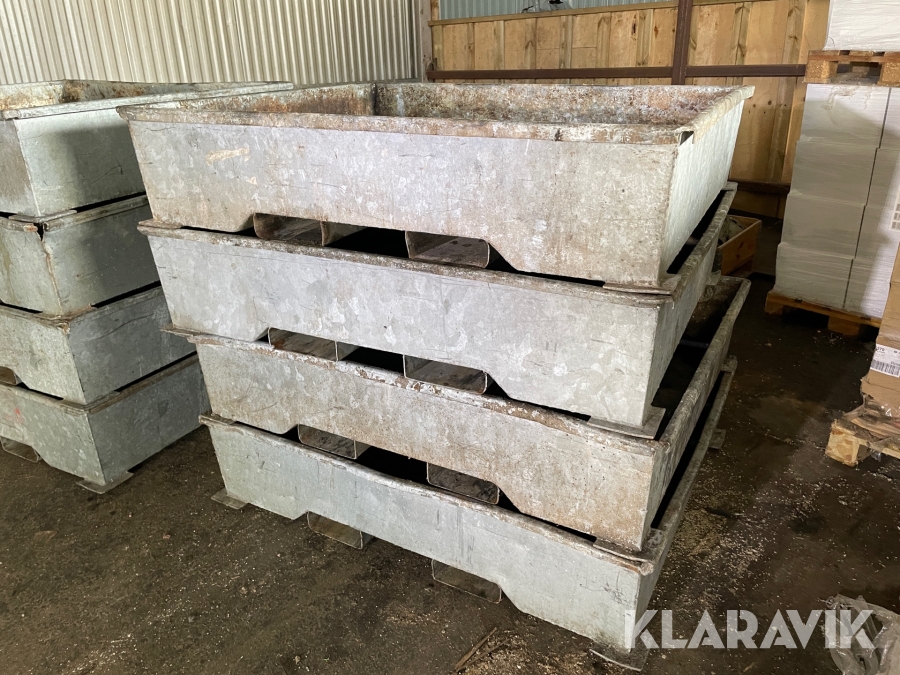 Plåtkar 4 st   staplingsbara