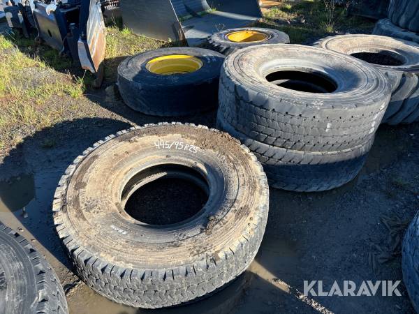 Däck till mobilkran Michelin, Bridgestone 5st + 4st fälgar