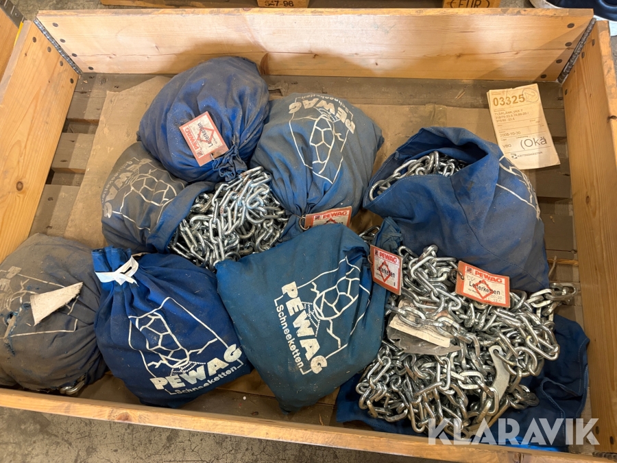 Snökedjor till lastbil 4 par Pewag Tvärlänk VKK 7