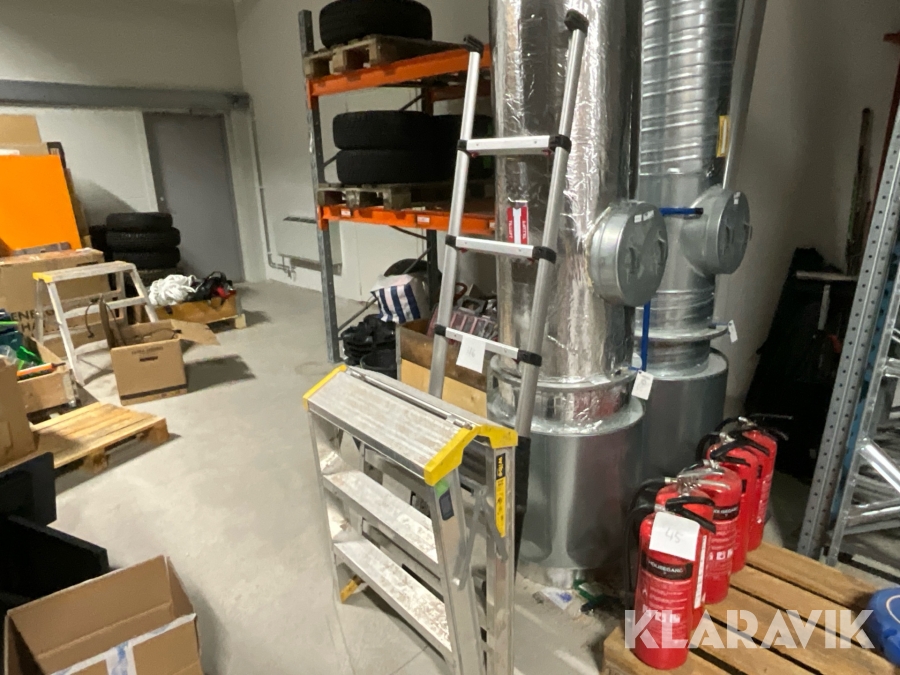 Målarbock och stege 