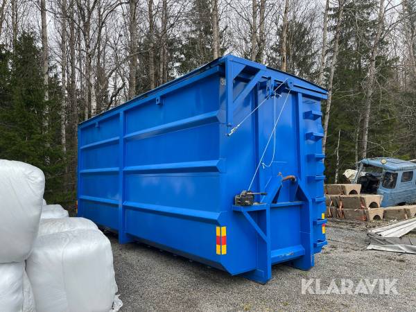 Container Dinacon på lastväxlarram 38 kubik