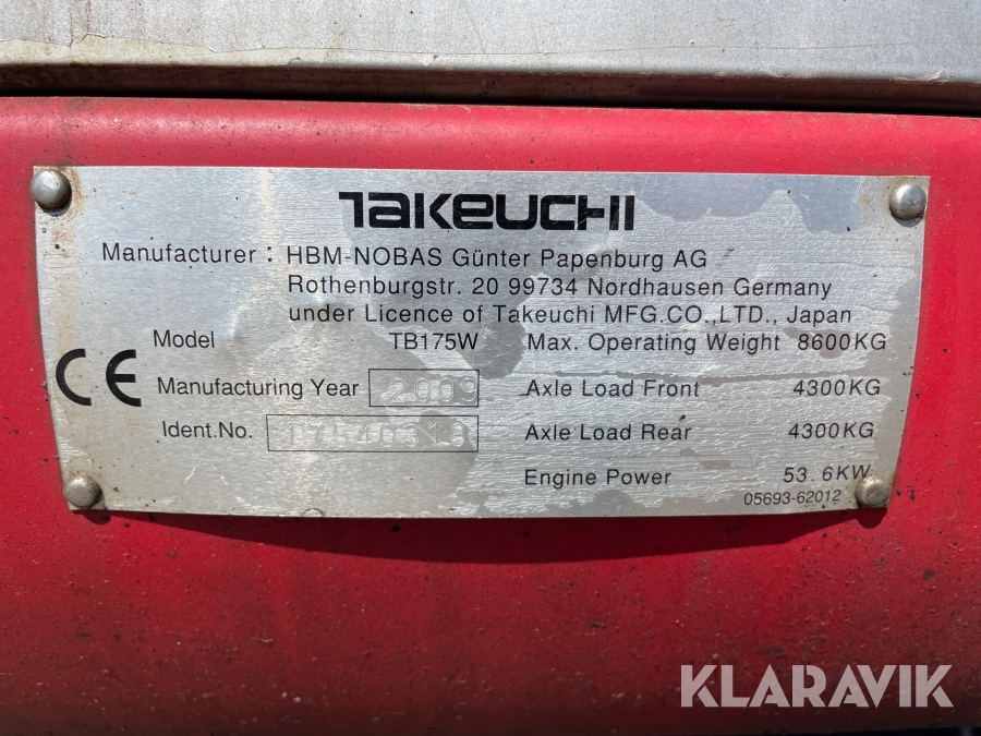 Hjulgrävare Take Job TB 175W