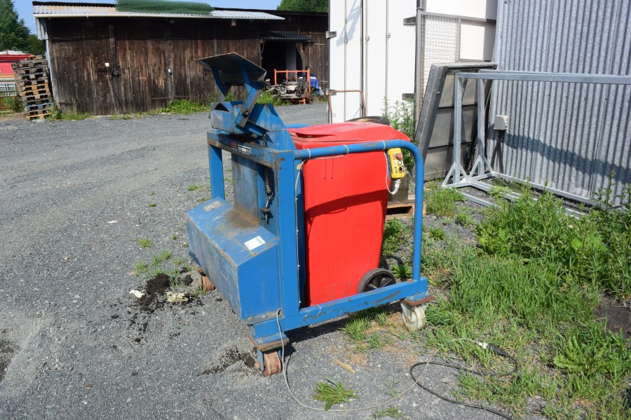 Tömmare för soptunna eldriven