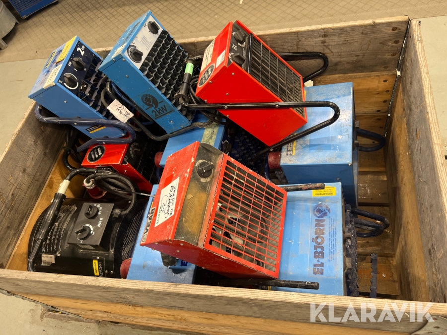 Varmluftsfläktar Defekta El-björn, Veab och Termo 10 st 