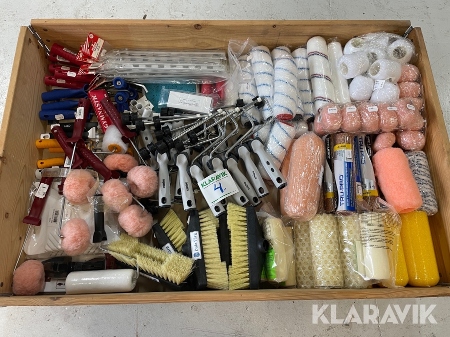 Måleriutrustning stort parti