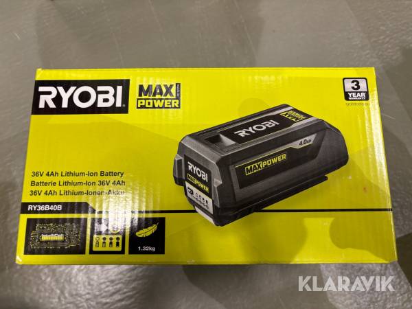 Lithium-Ion batteri Ryobi One+ 36v 4Ah