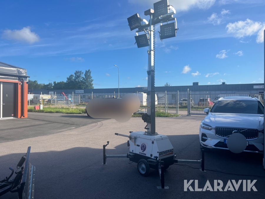Belysningsmast El-Björn Generac Mobil linkt 3 6,7 m 4x185 Led