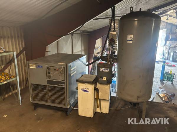 Kompressor Atlas Copco GA15 med tank