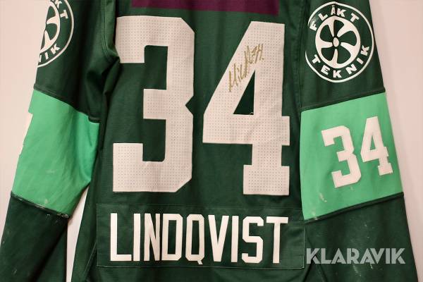 Michael Lindqvist #34 i Färjestad BK - använd matchtröja 2022/23