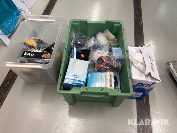 Skyddsutrustning andningsskydd, hörselskydd & hårnät