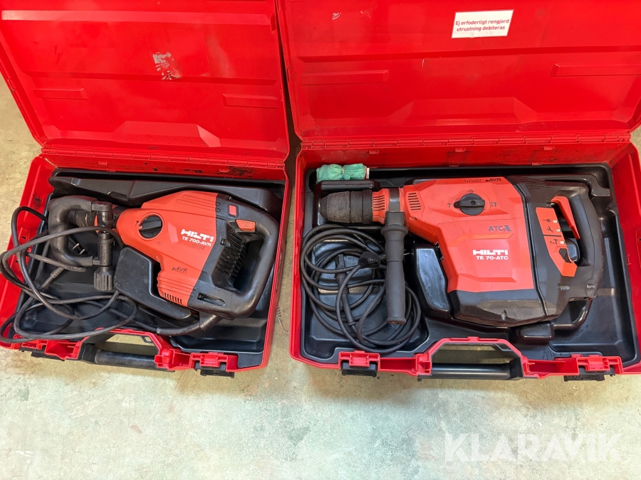 Kombihammare/Mejselhammare Hilti TE700-AVR / TE 70-ATC 2 st