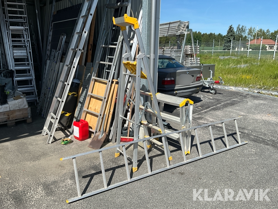 Stege, målarbock och trappstege