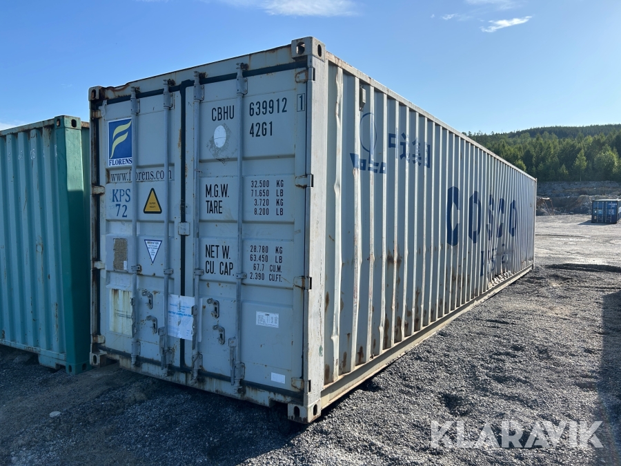 Container 40 fot grå